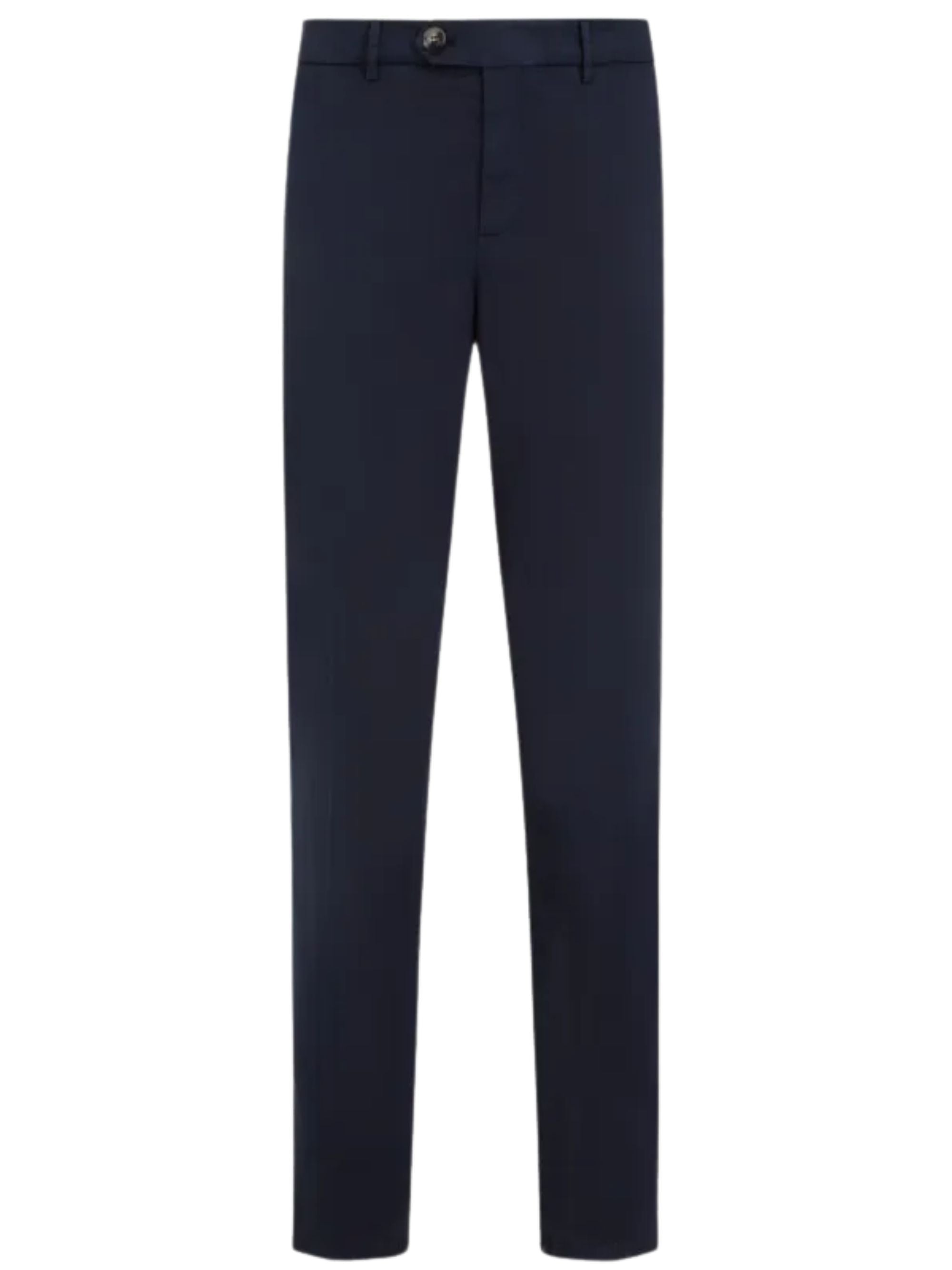Cotton Trousers with Zip and Button Fastening for Men