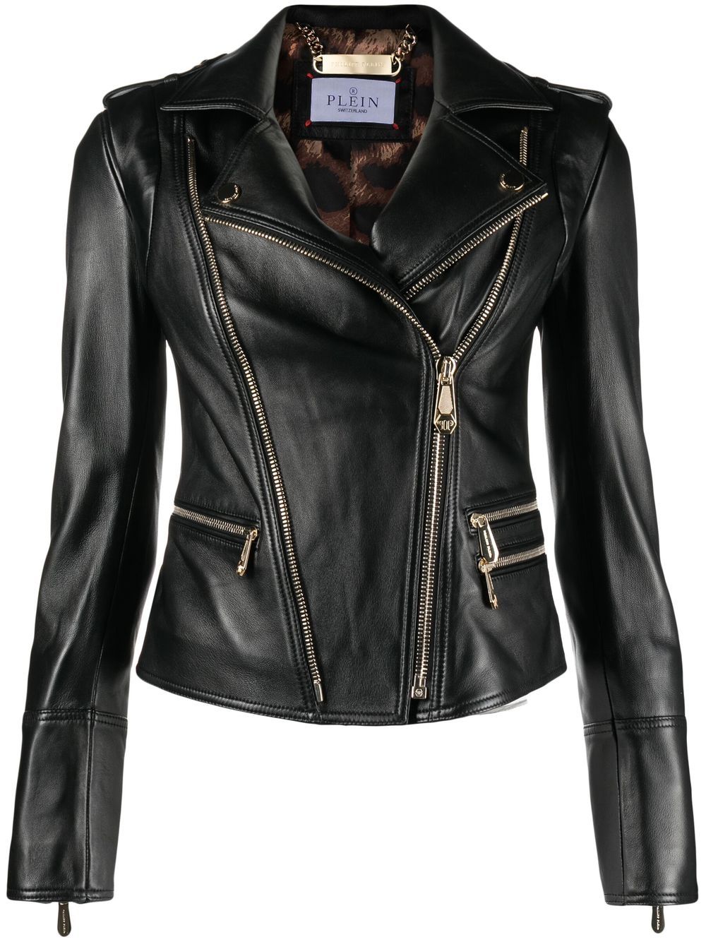 Leather Biker jacket - Black