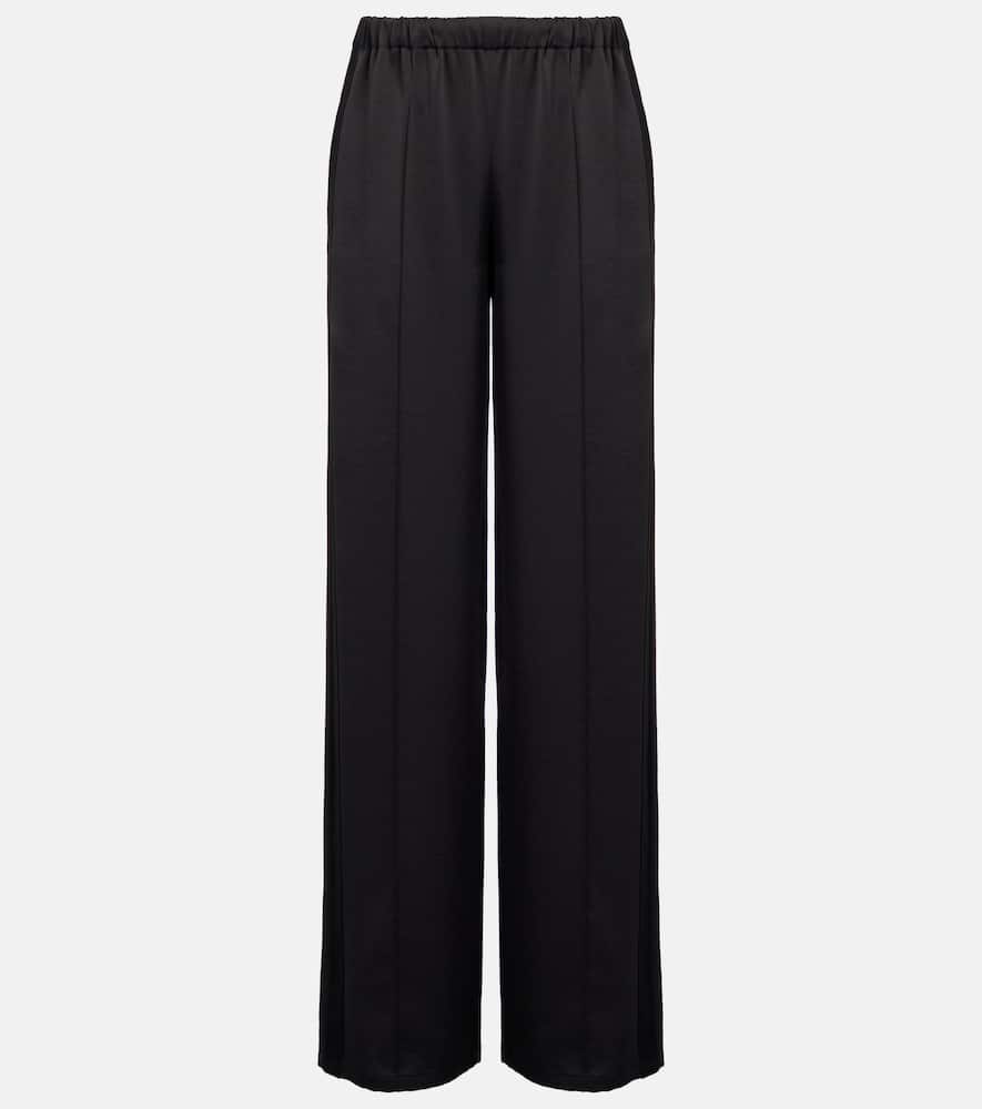 Mid-rise wide-leg pants
