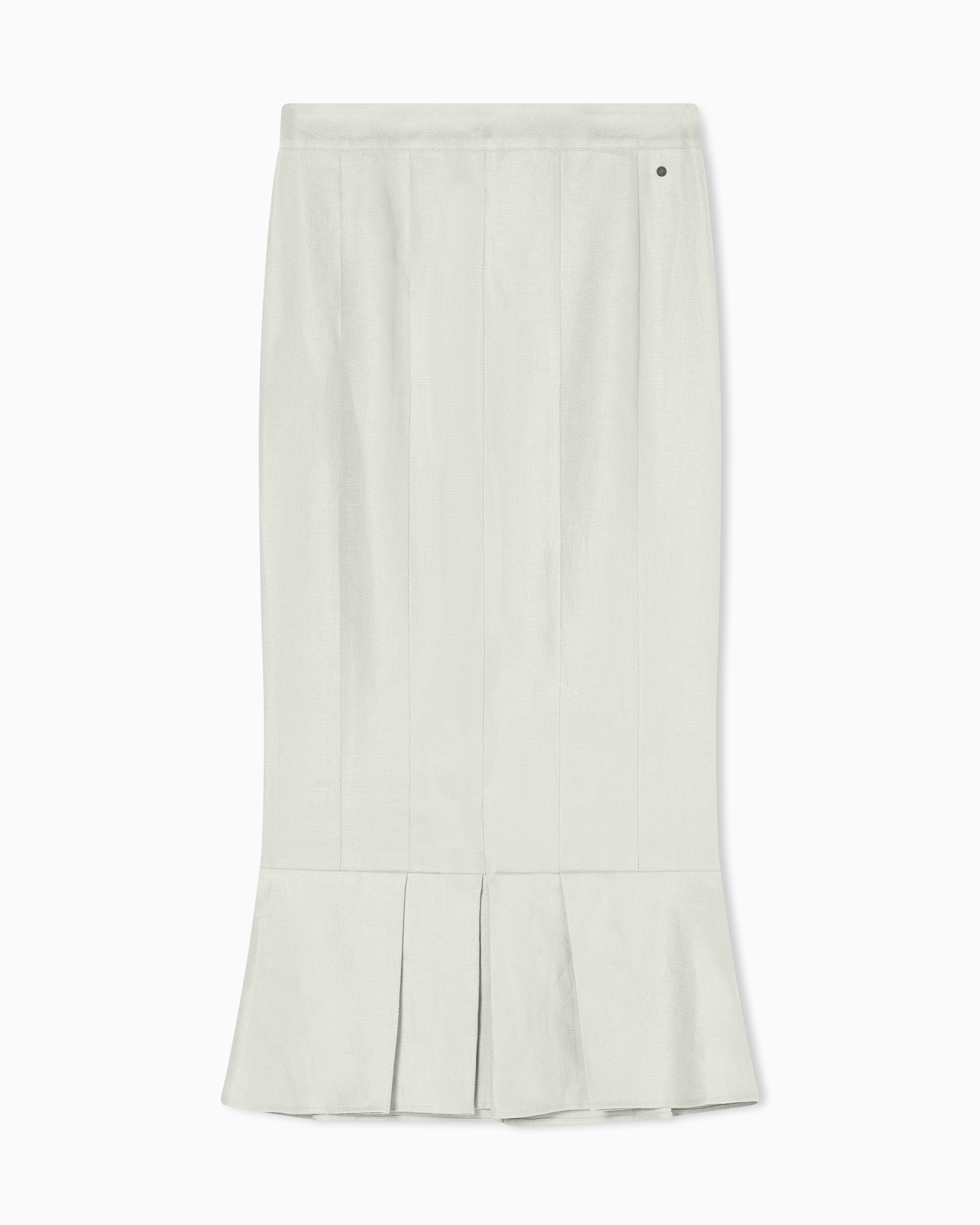 Linen Twill Midi Skirt