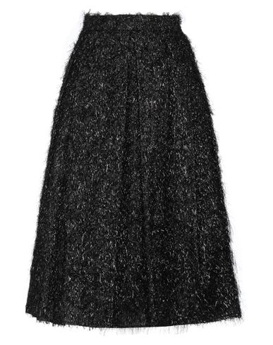 Woman Midi skirt Black Size 2 Viscose, Metallic Polyester, Polyamide