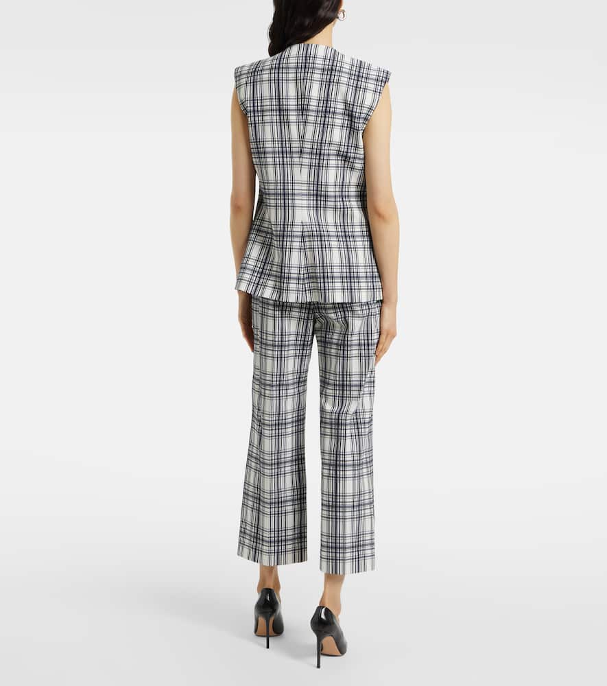 Tamara plaid cotton-blend vest