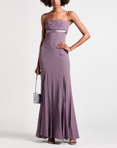 Woman Maxi dress Purple Size 6 Acetate, Viscose