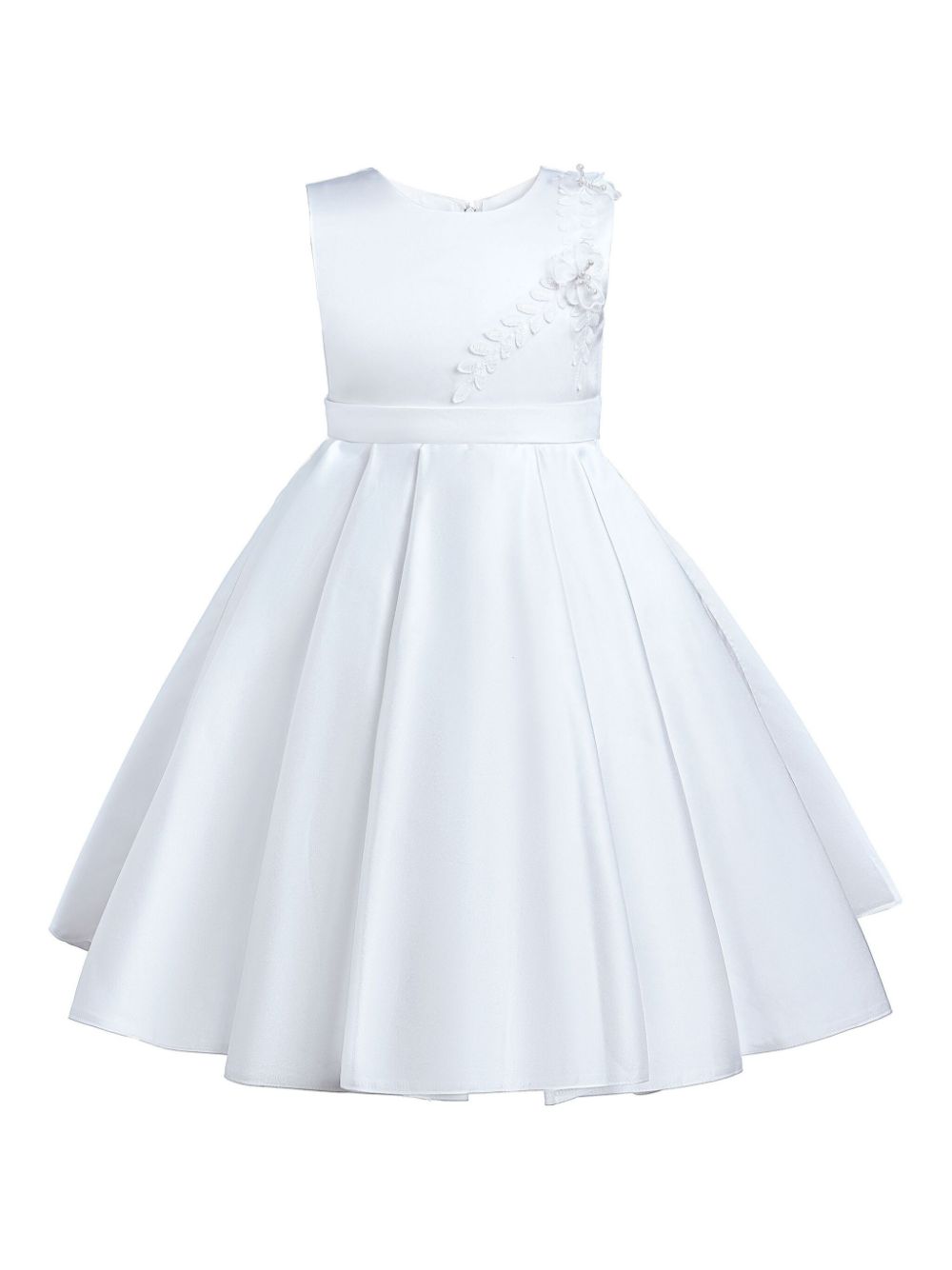 Adeline satin dress - White