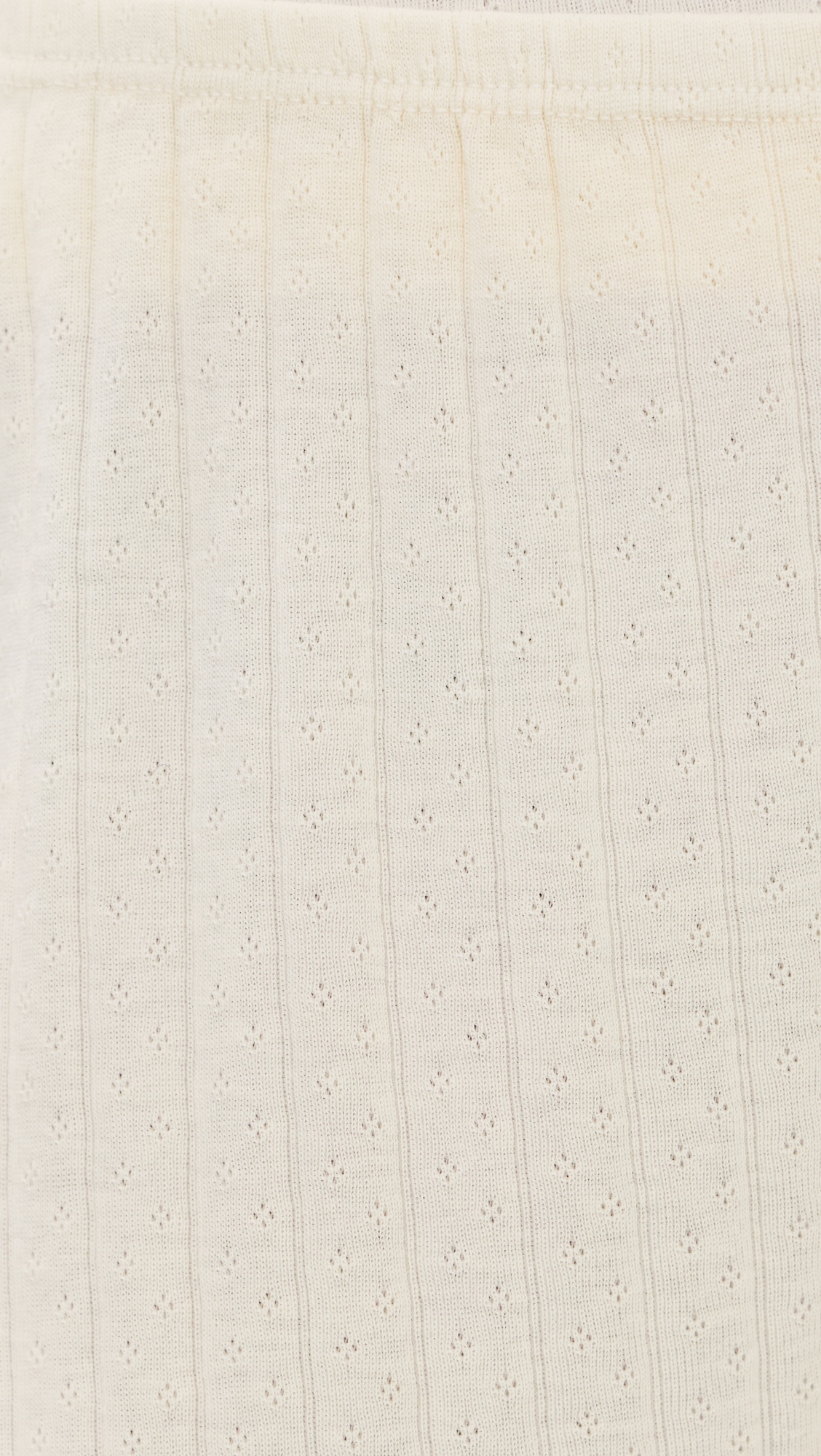 The Pointelle Simple Crop Pants Crme