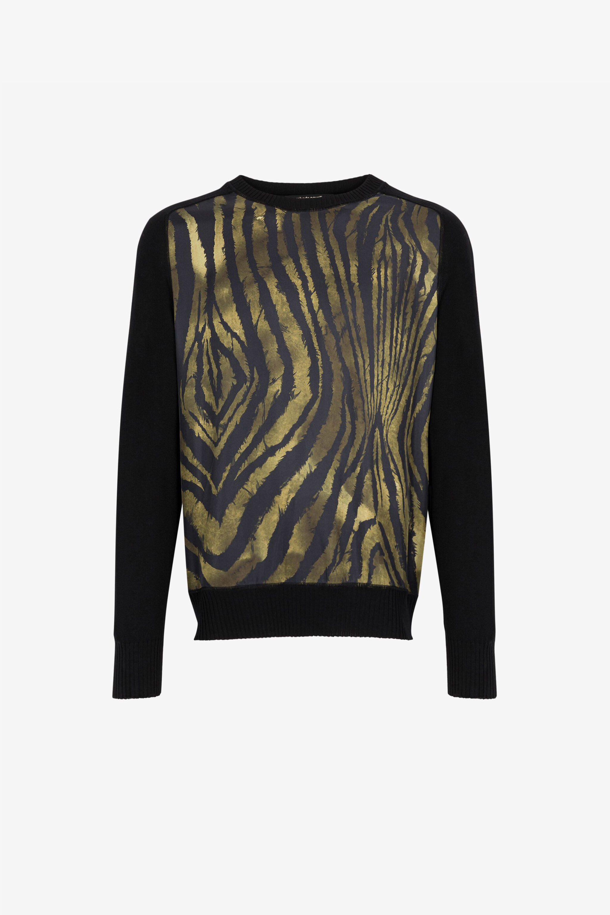 Freedom-print Panelled Sweater