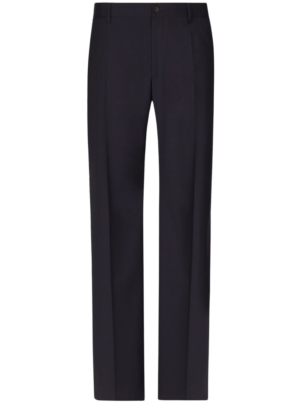 Linen-blend trousers - Blue