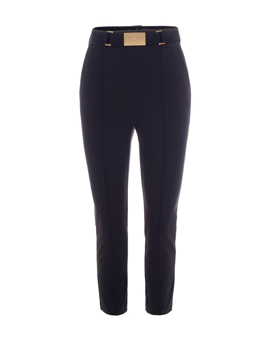 Elisabetta Franchi - vela trousers front crease belted waist