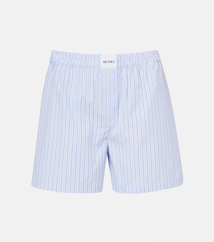 Striped cotton shorts