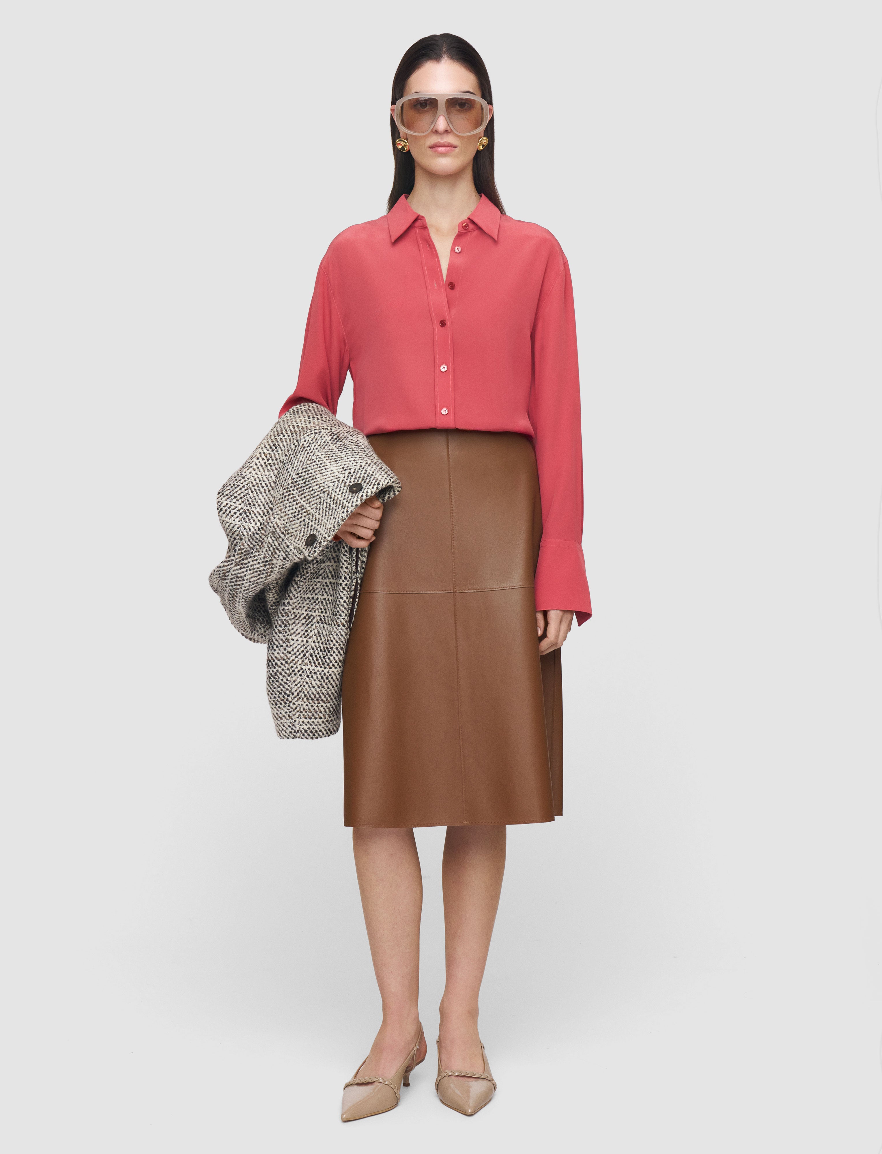 Joe Crepe de Chine Silk Blouse - 38