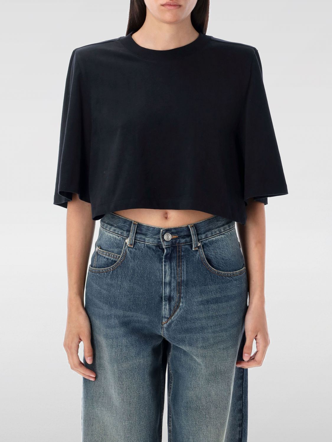 Zaely logo-embroidered T-shirt - Black