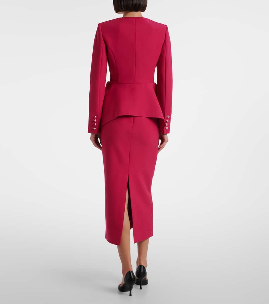 Peplum crêpe jacket