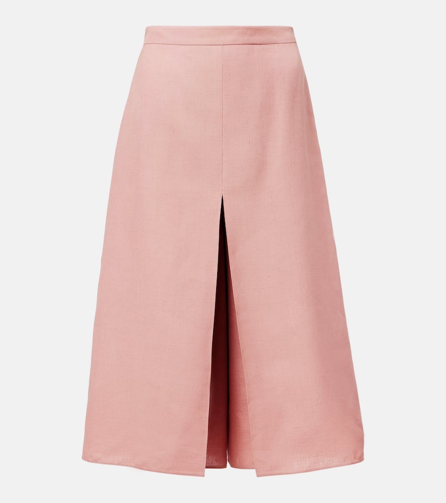High-rise wide-leg skort