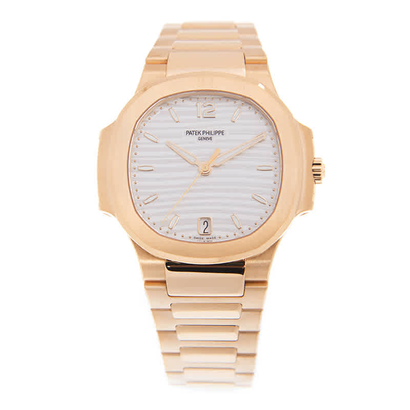 Nautilus 18kt Rose Gold Automatic Silver Dial Ladies Watch 7118-1R-001