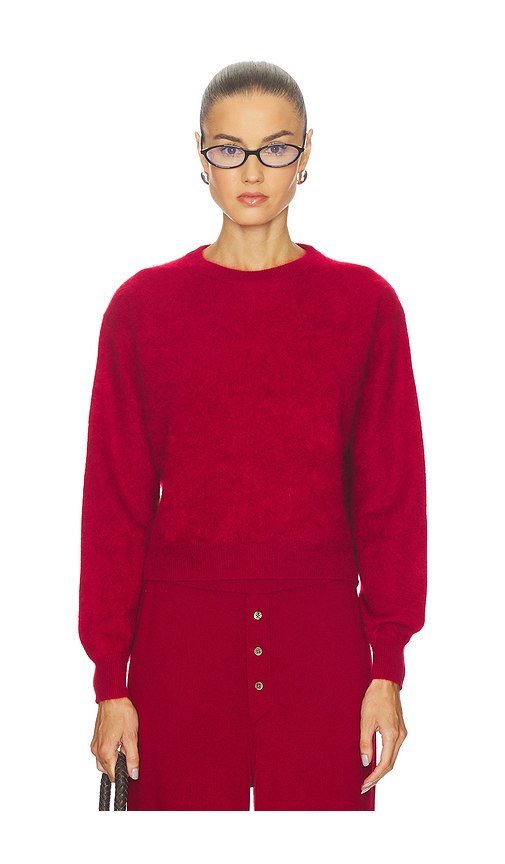 Guest In Residence Grizzly Crew Sweater in Ruby - Red. XS also in L, M