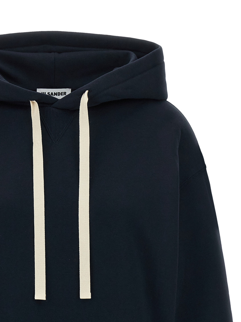 Jil Sander - logo hoodie long sleeves drawstring hood