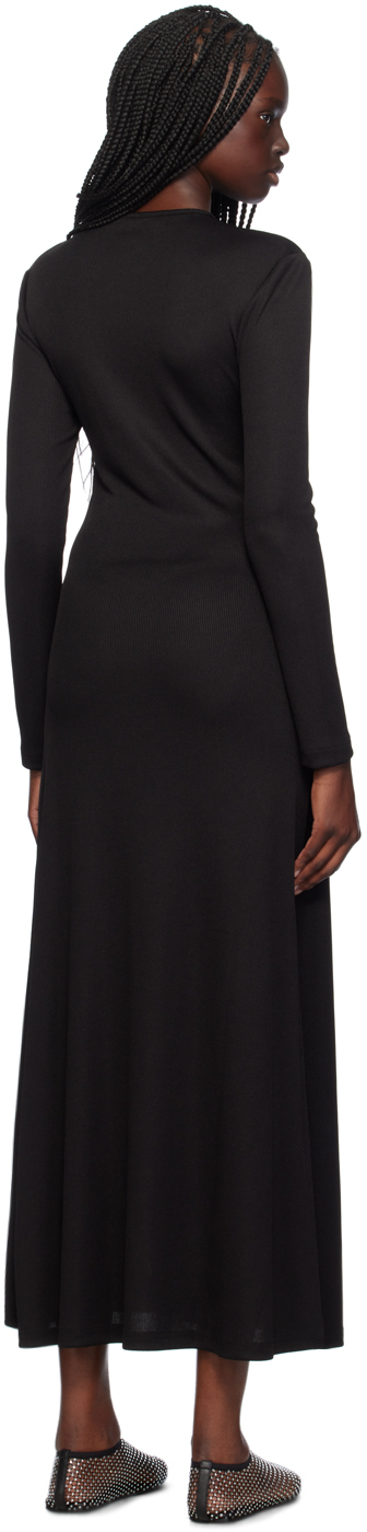 Christopher Esber Black Open Twist Anglaise Maxi Dress