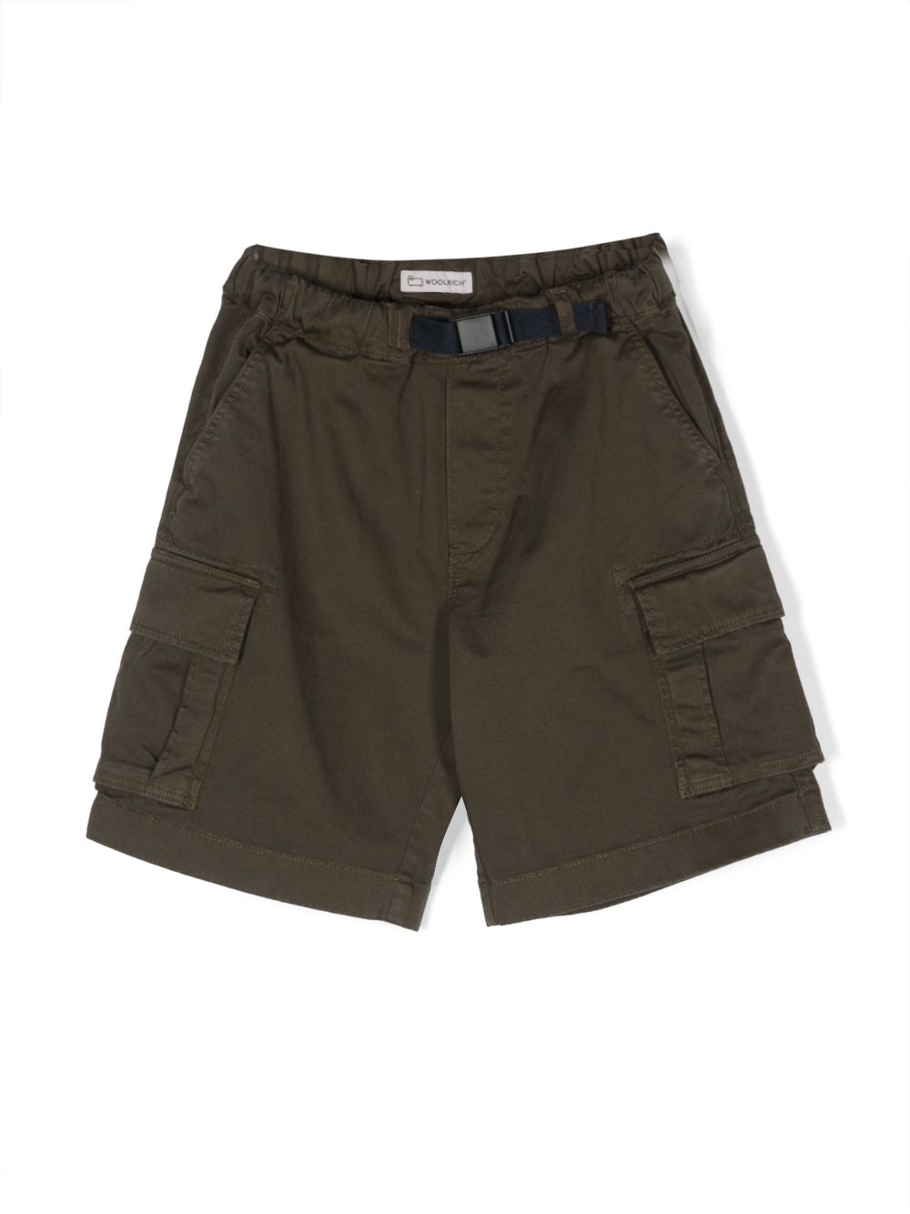 Quick-release buckle cargo shorts - Green