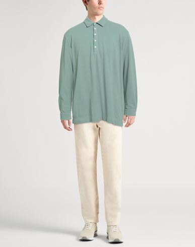 Man Polo shirt Sage green Size XXL Cotton