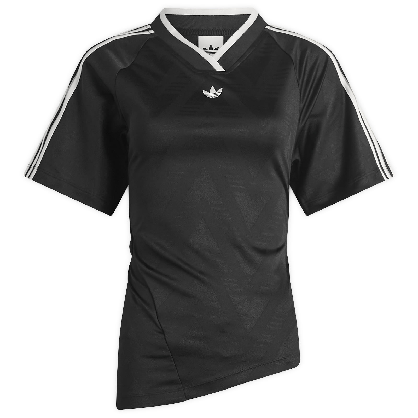 Women's Rouched Football Top in Black