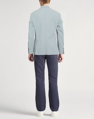 Man Blazer Grey Size 40 Polyurethane, Cotton