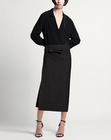 Woman Midi skirt Black Size 6 Wool