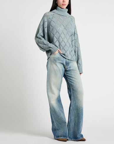 Woman Turtleneck Sky blue Size M Cashmere, Polyamide