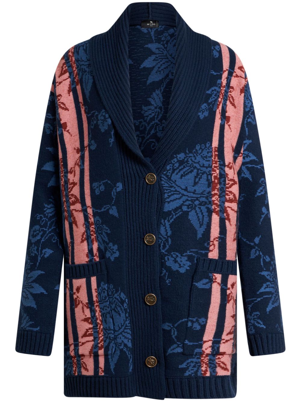 Belted maxi cardigan - Blue