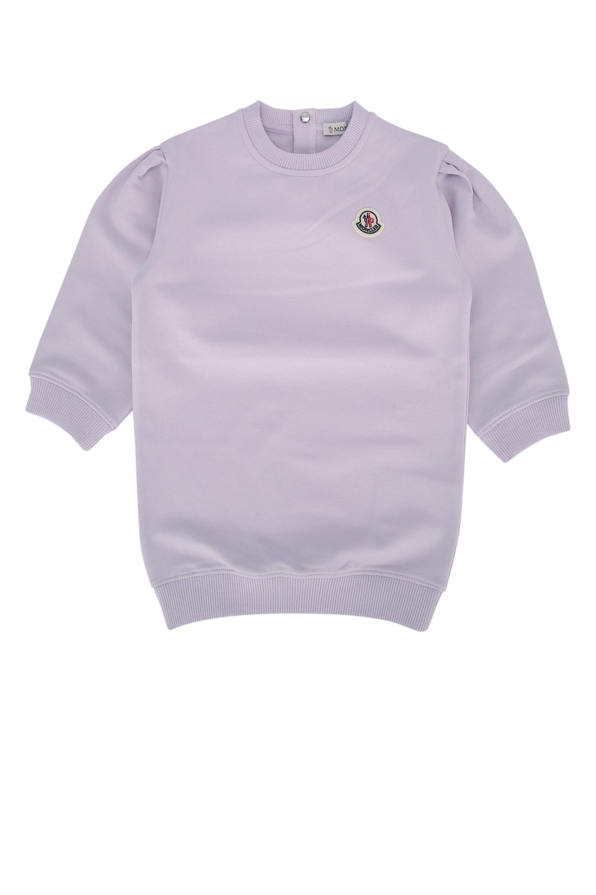 Logo-Embroidered Cotton Dress — Purple
