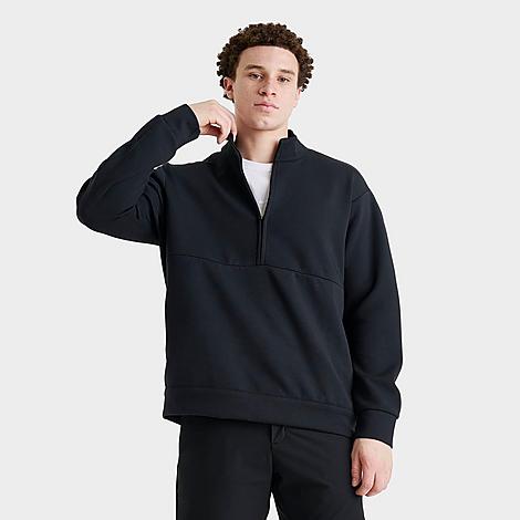 Men's 24.7 ImpossiblySoft Dri-FIT Half-Zip Top in Black/Dark Smoke Grey