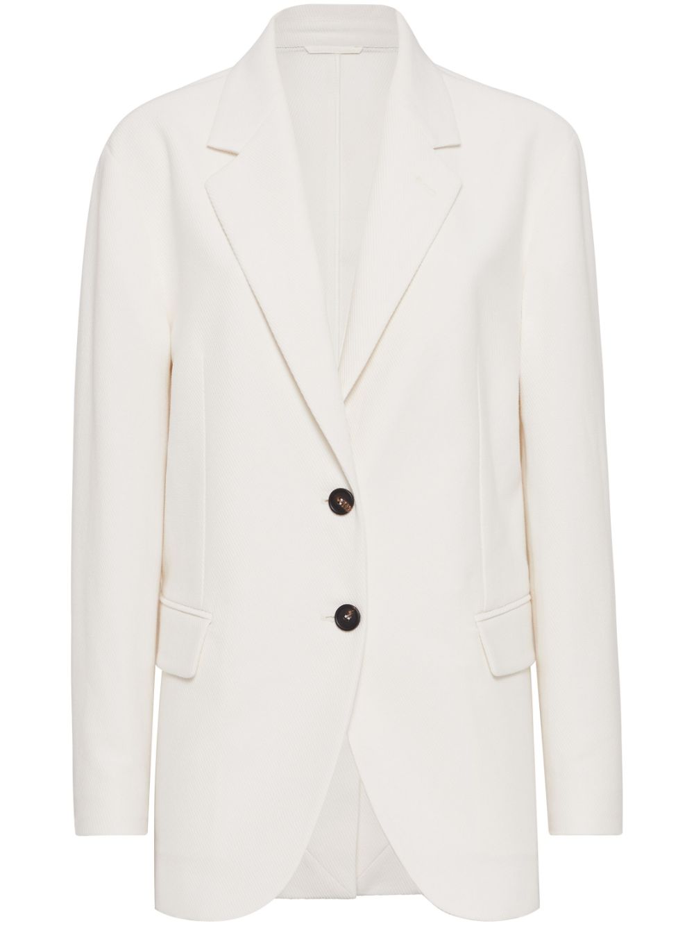 Monili-detail blazer - White