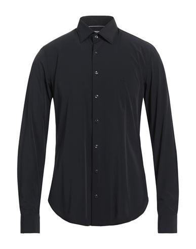 Man Shirt Black Size 16 Nylon, Elastane