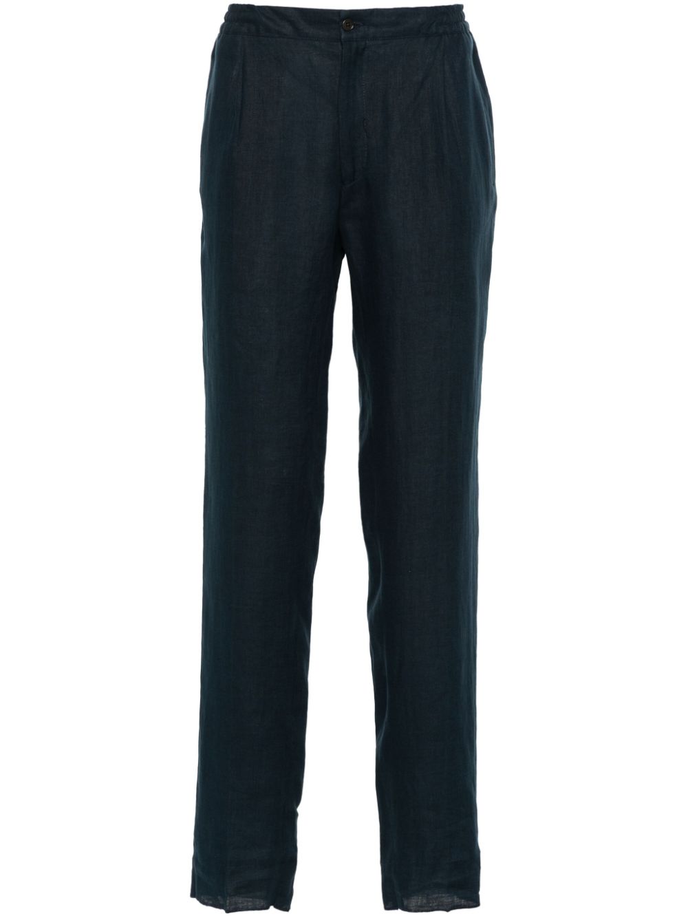 Linen tapered trousers - Blue