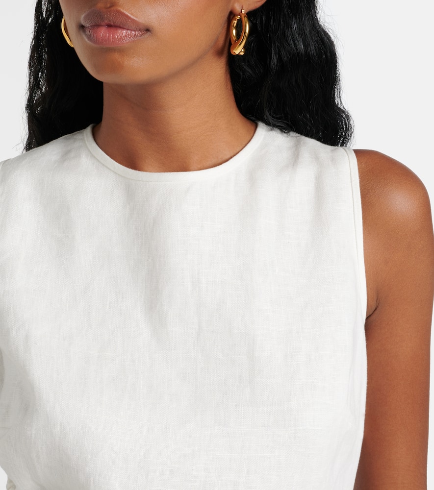 D'Orsay linen minidress