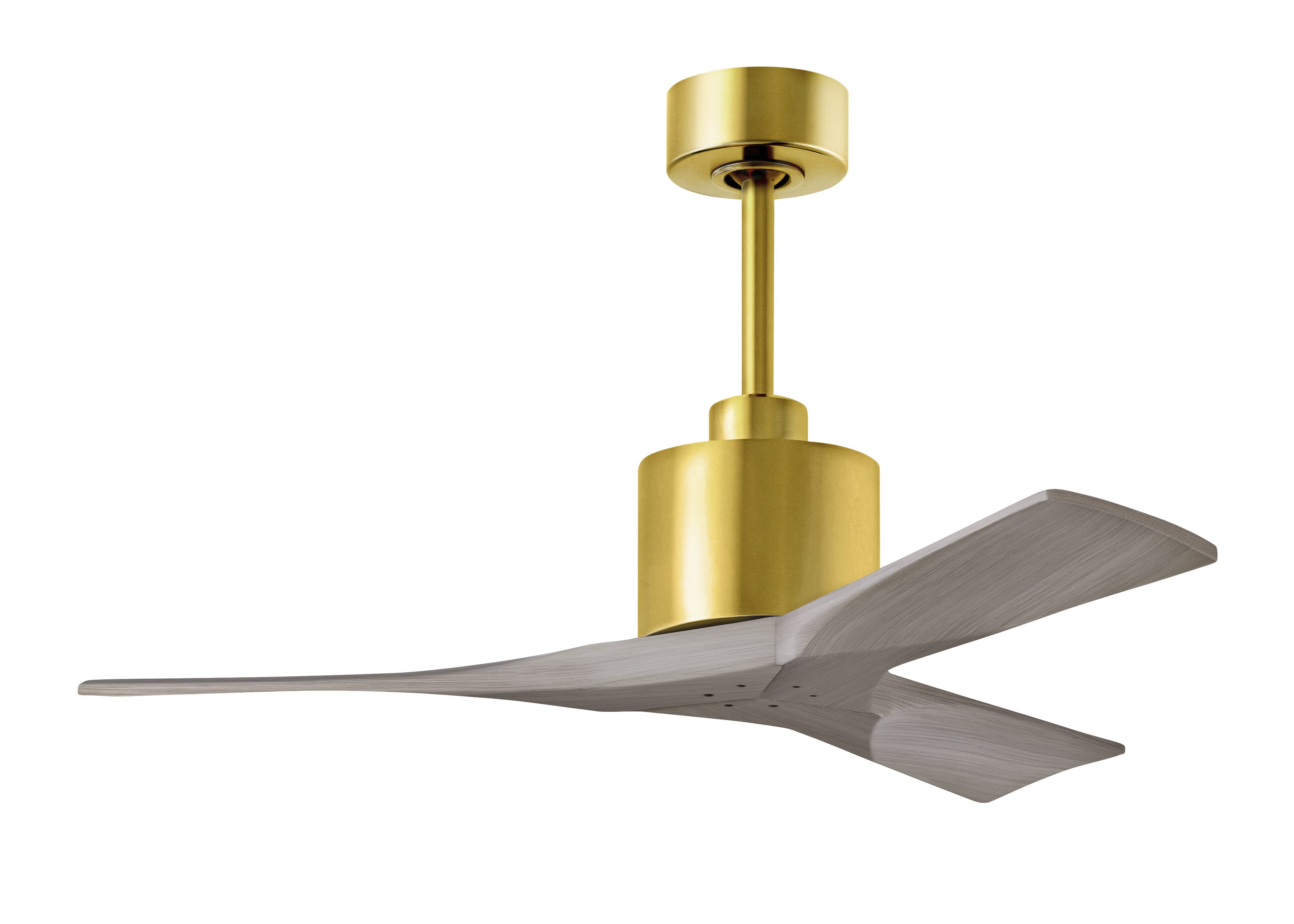 Nan 6-Speed Ceiling Fan in Brushed Brass with Gray Ash blade