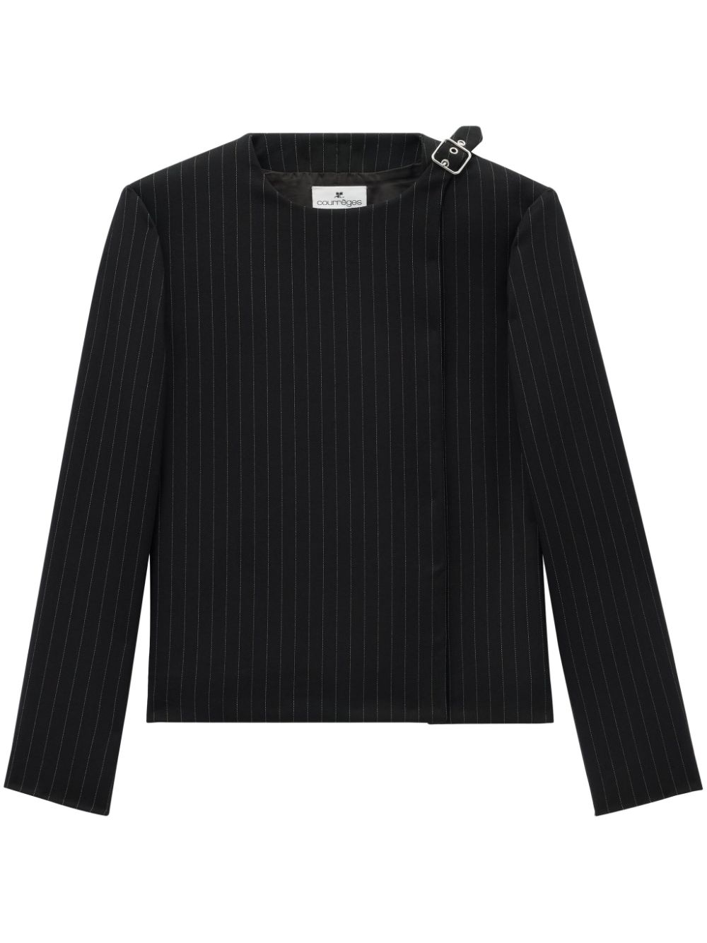 Tailored pinstripe jacket - Black