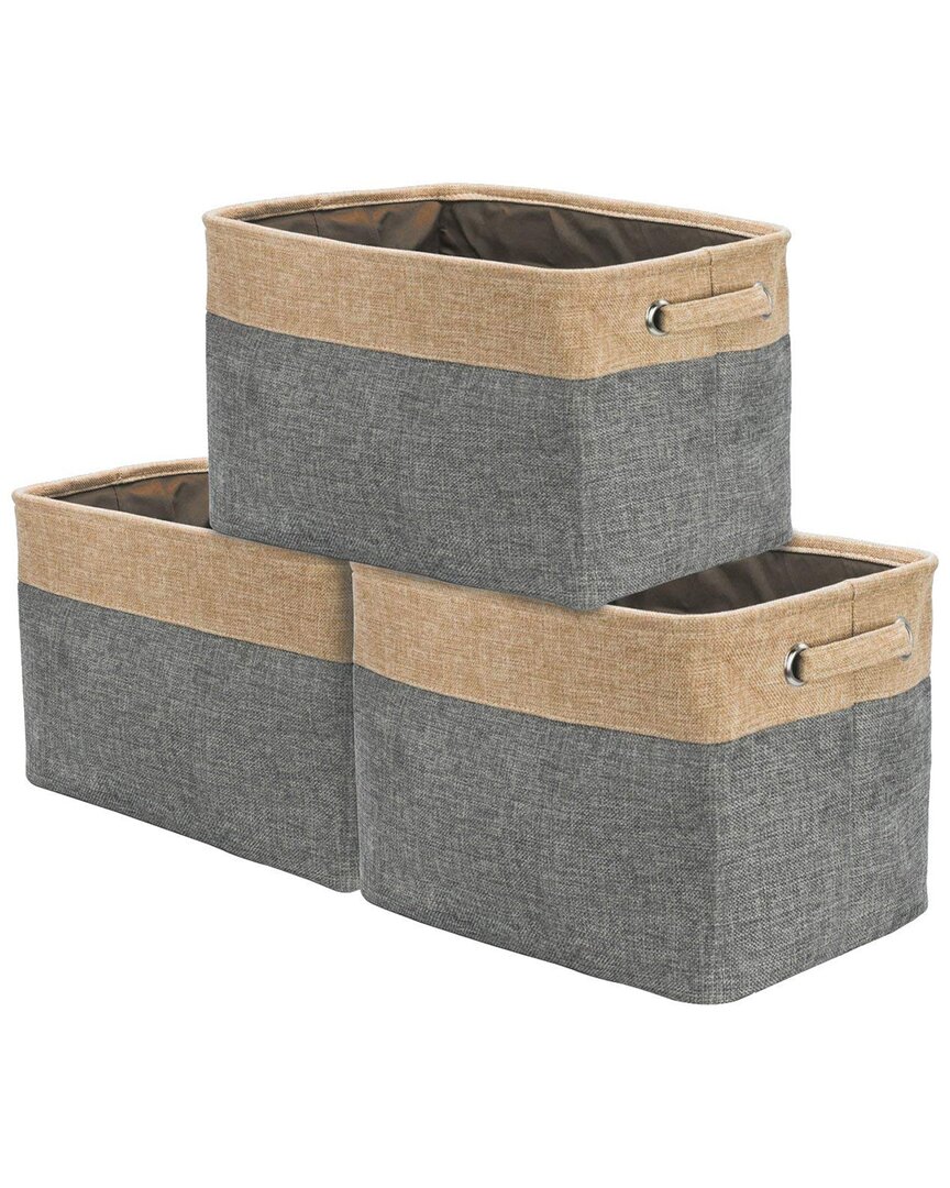 Set of 3 Twill Storage Basket Set