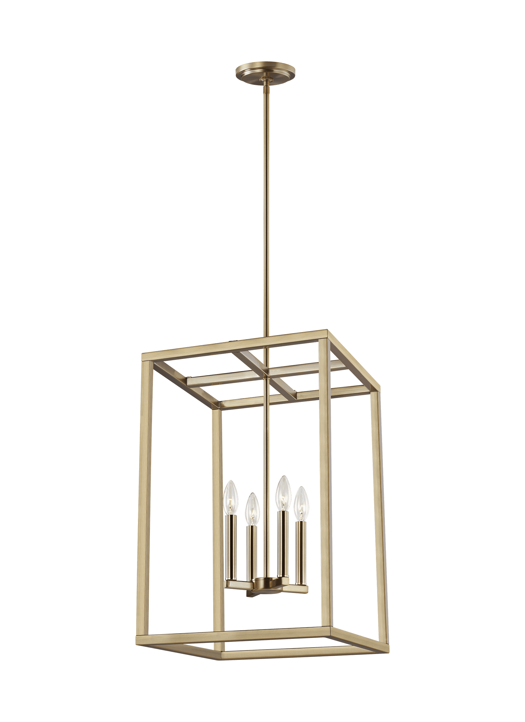 Moffet Street 4-Light Foyer Light in Satin Bra