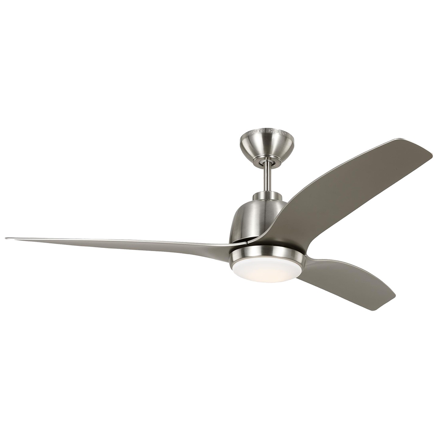 Brushed Steel 54"Ceiling Fan from the Avila Collection