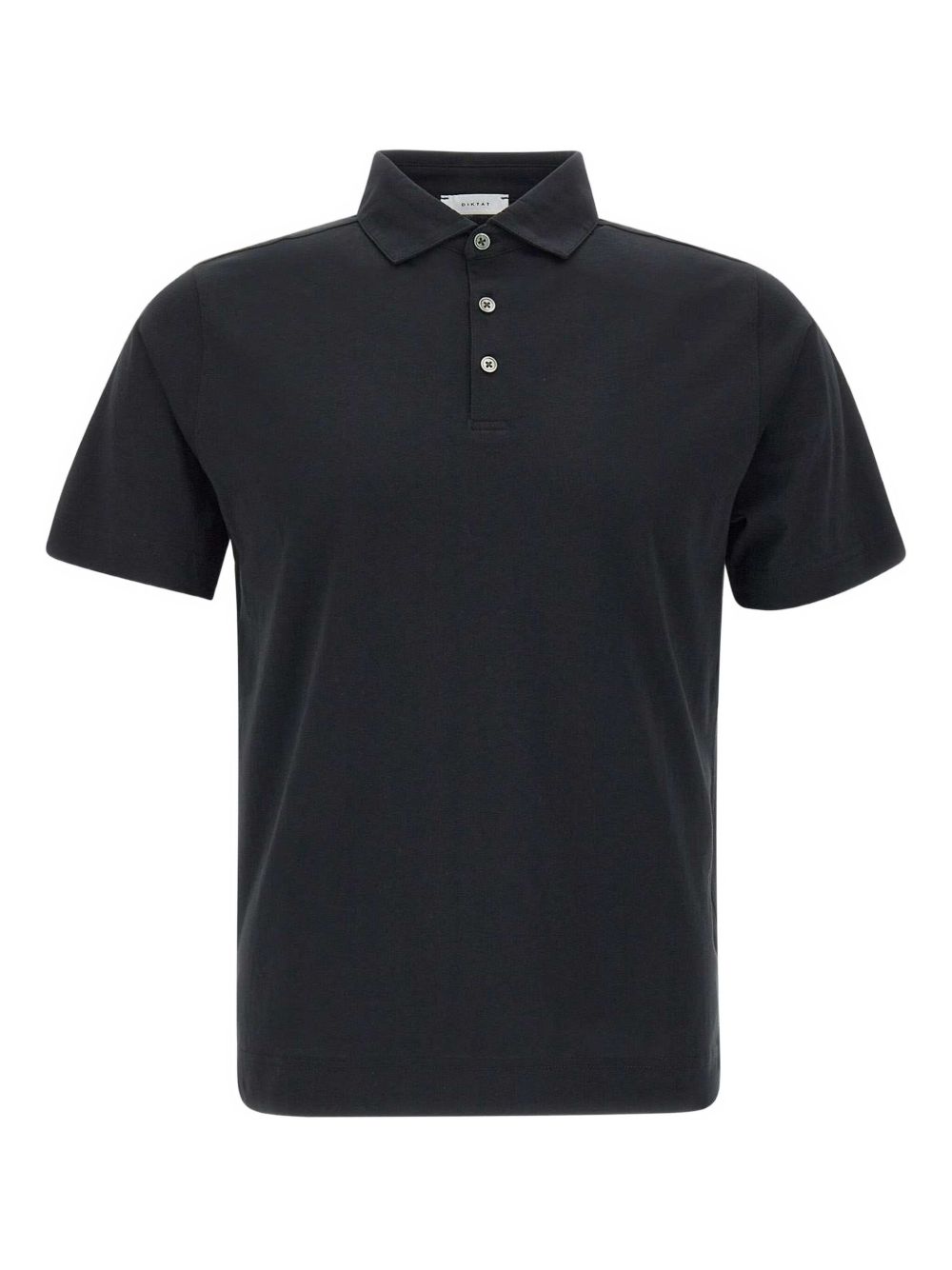 Short-sleeve cotton polo shirt - Black