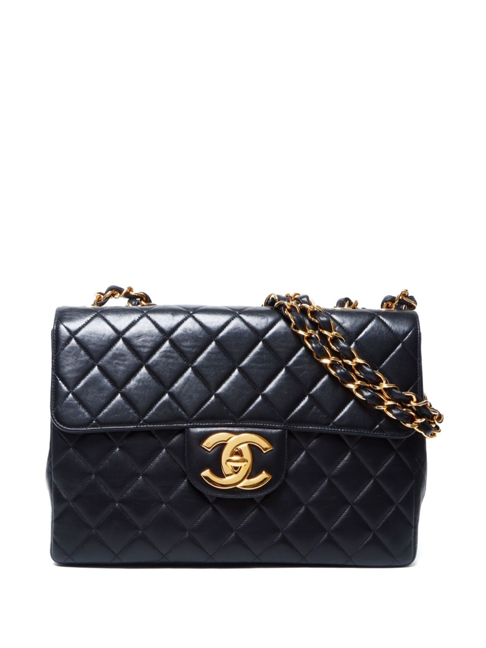 1996-1997 jumbo Classic Flap shoulder bag - Black