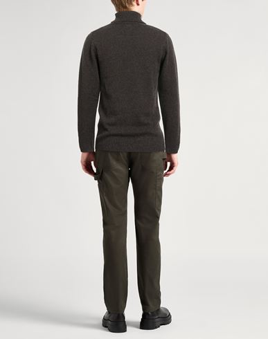 Man Turtleneck Dark brown Size S Merino Wool