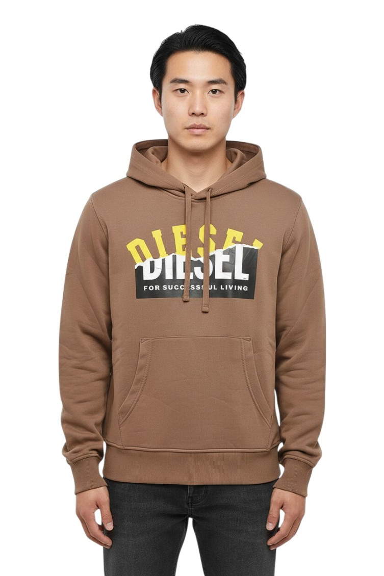 Brown Graphic Logo Hoodie