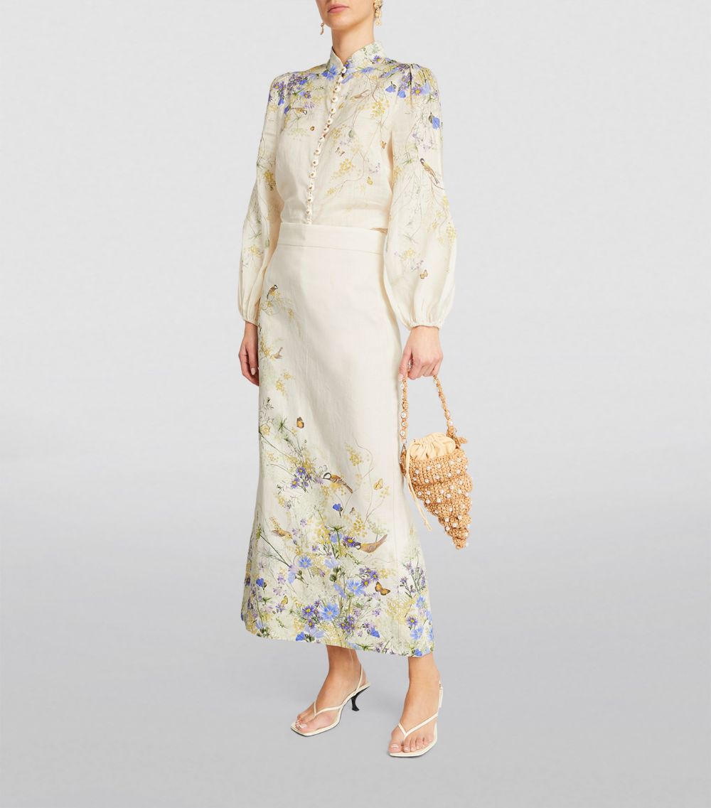 Linen Harmony Midi Skirt
