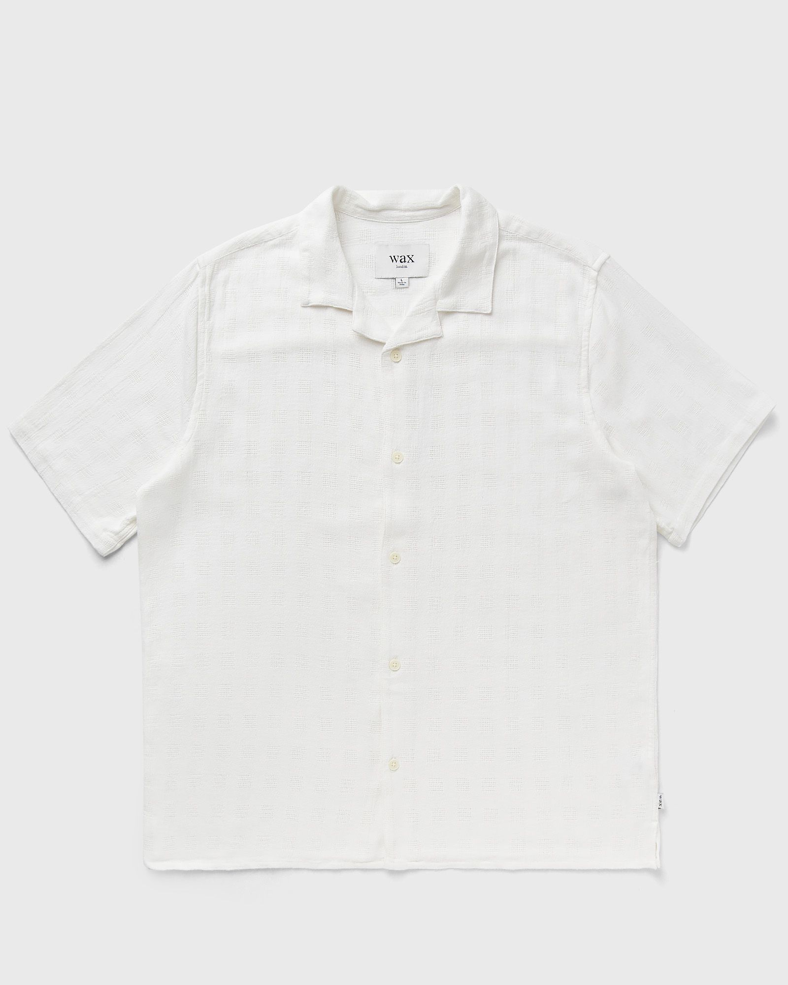 DIDCOT SS SHIRT OPEN WEAVE GRID white male Shortsleeves now available at BSTN