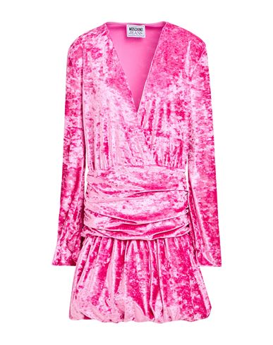 Woman Mini dress Fuchsia Size M Polyester, Elastane