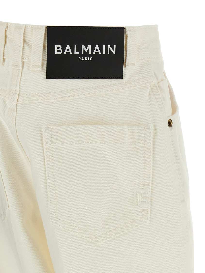 Balmain - denim trousers embroidery back and front pocket