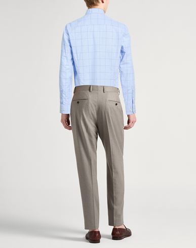 Man Shirt Light blue Size L Cotton, Linen