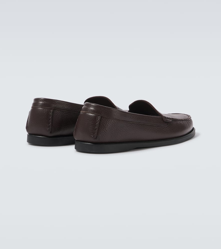 City leather loafers