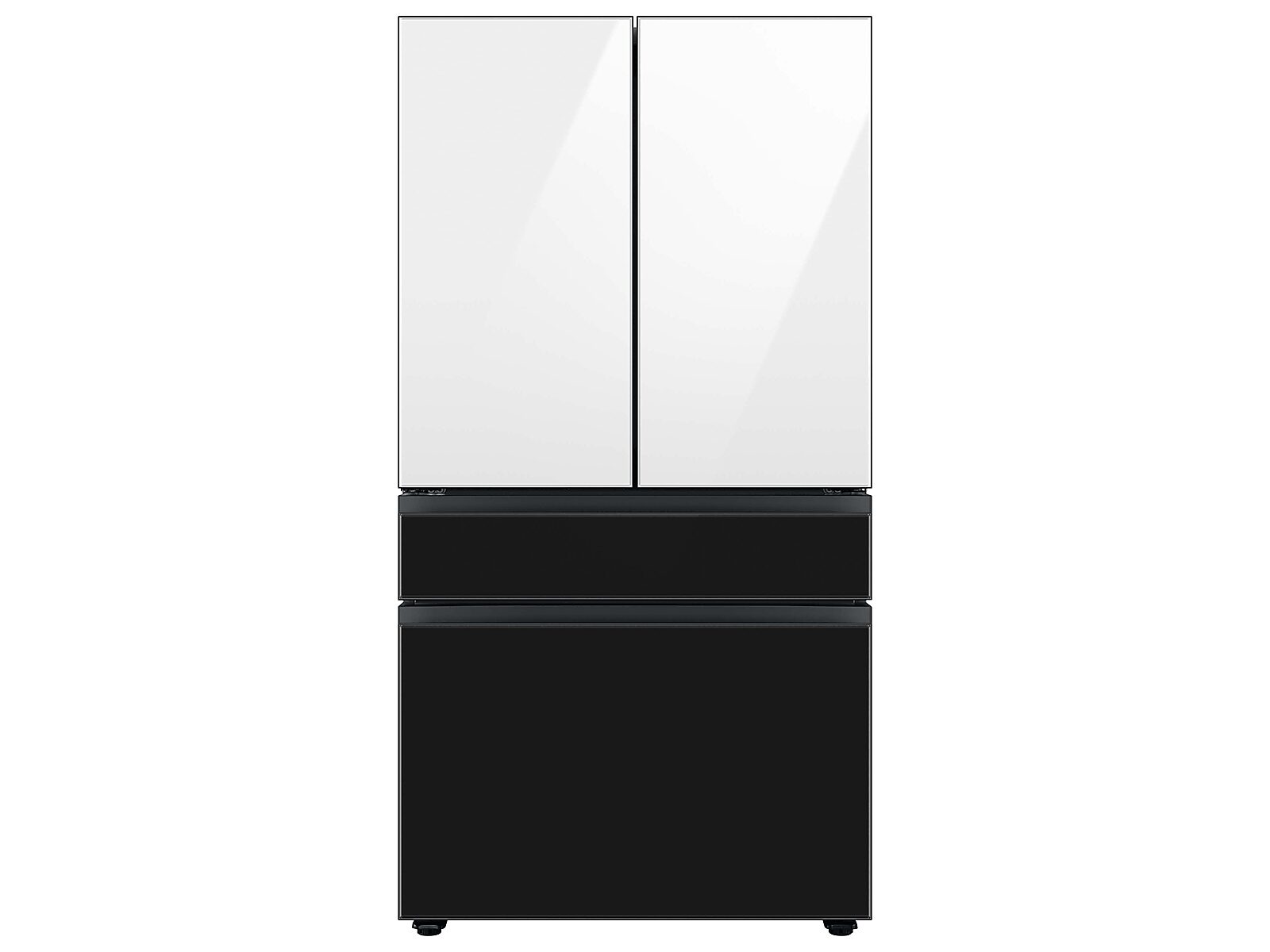 Bespoke 4-Door French Door Refrigerator Panel in White Glass - Top Panel(RA-F18DU412/AA)